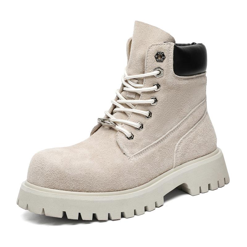 Big head outdoor high-top desert boots trendy Martin boots men's heightened thick-soled tooling boots locomotive boots 66681-J