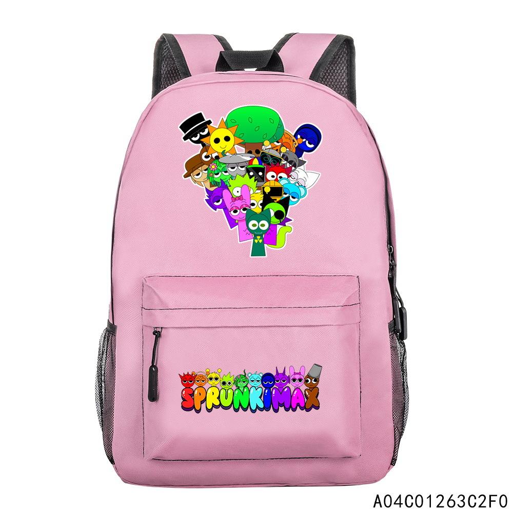 Rhythm Box Printed Backpack Sprunki Music Games Elementary And Secondary School Children S School Bag Backpack