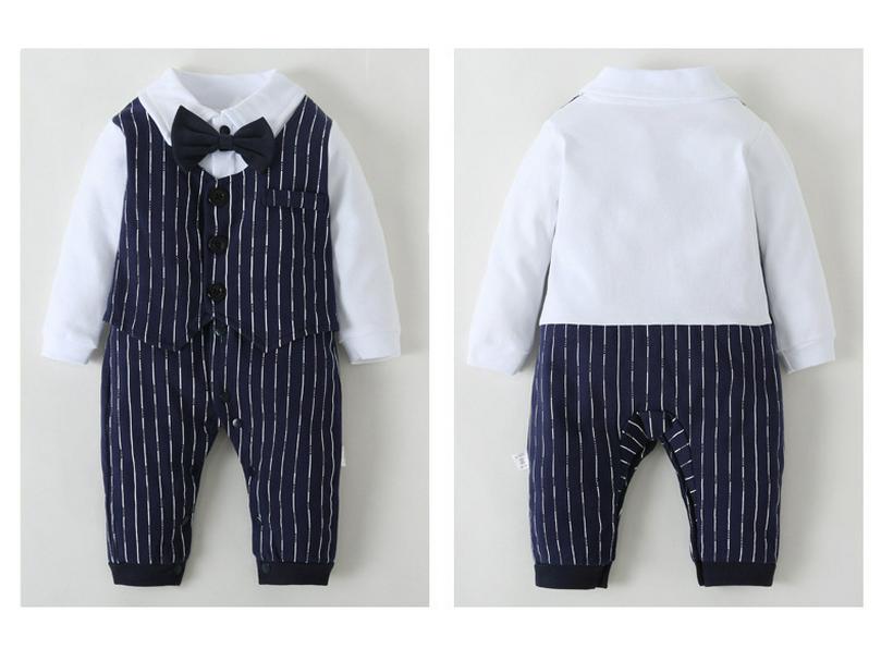 Baby Junge Langarm Strampler im koreanischen Stil - Herbst/Frühling Gentleman Body Schlafanzug