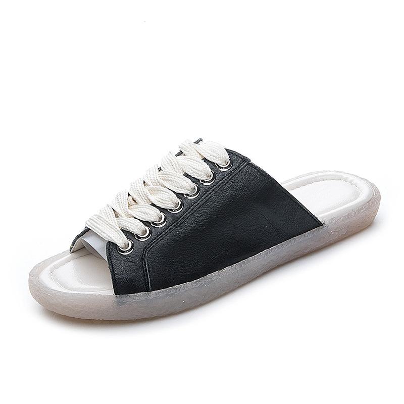 

Новые туфли для беременных на мягкой подошве, шлепанцы на одно плечо и женская обувь универсальны 41 чёрный