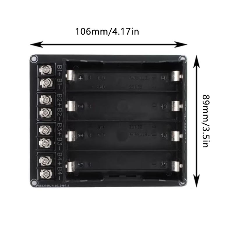 4-Cell 18650 DIY Battery Holder No Welding Required For Series Parallel Setups Overdischarge Shortcircuit Prevention