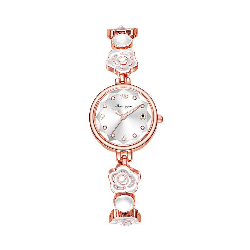 

UTHAI CQ407 Модные женские часы браслет камелия водонепроницаемые светящиеся кварцевые часы часы легкой роскоши подарочные часы для женщины