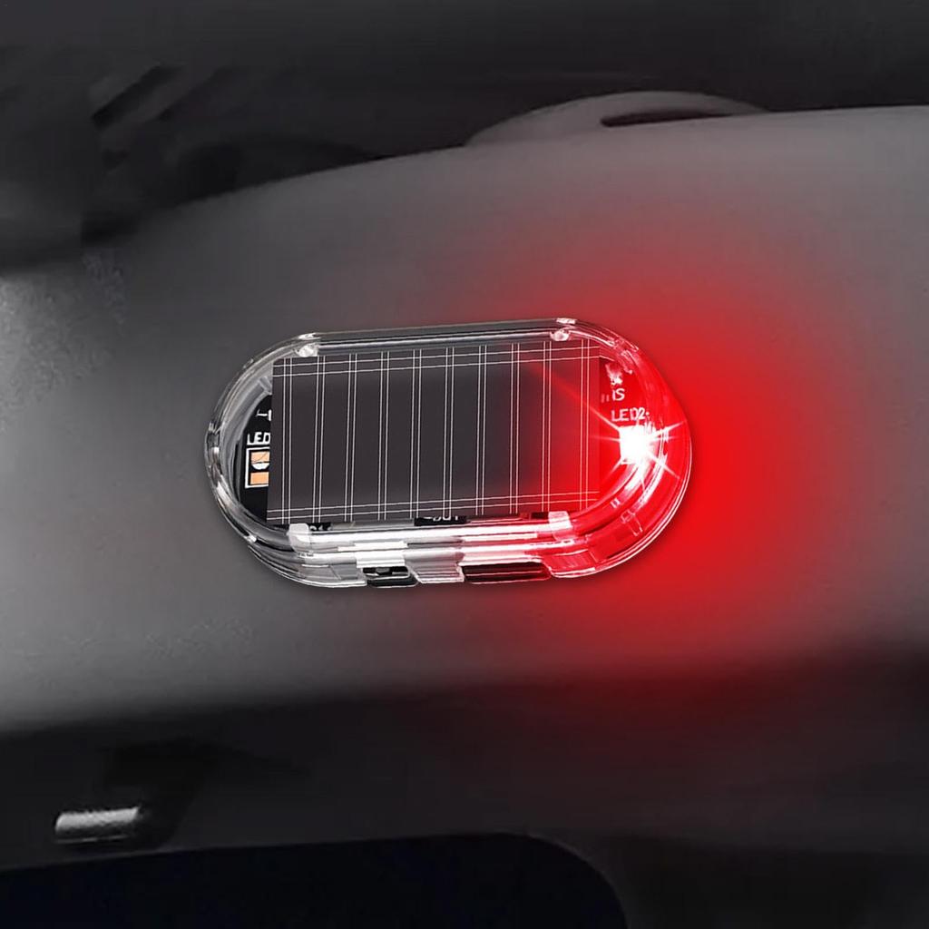 Sun Anti-Theft Car Warning Light, Solar Powered Car Light - LED Interior Safety Lamp