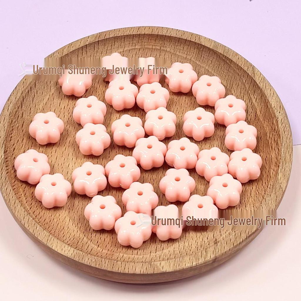 Acrylic Halloween Pumpkin and Flower Beads for DIY Bracelets and Phone Chains