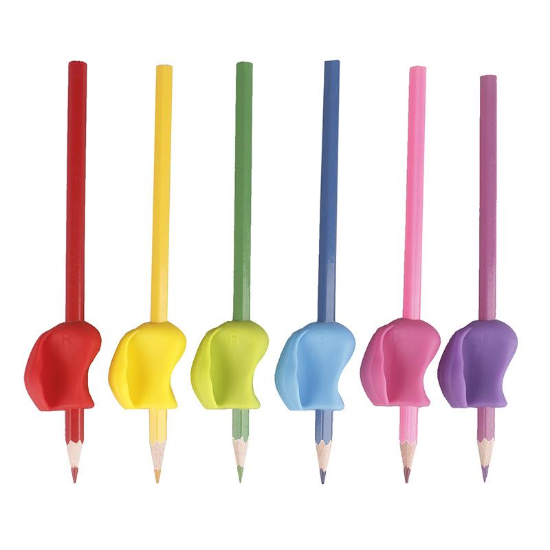 3pcs Children Writing Pencil Pen Holder Kids Learning Practise Silicone Pen Aid Grip Posture Correction Device For Students