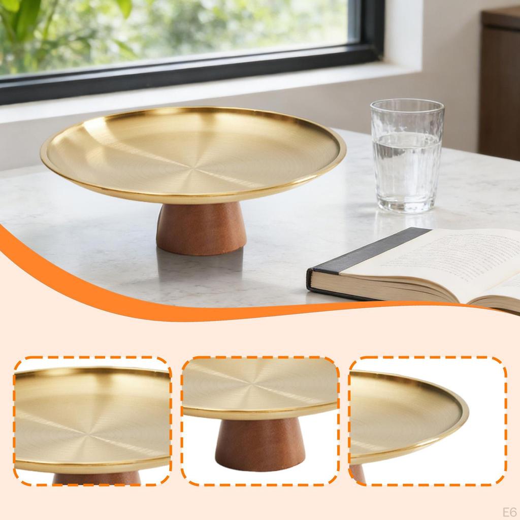 Pedestal Fruit Bowl Decorative Multifunctional Aesthetic Snack Candy Storage Tray Plate