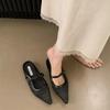 Fashion SUOJIALUN 2025 Summer New Women Slipper Fashion Weave Hemp Slip On Mules Shoes Soft Flat Heel Outdoor Dress Sandal Shoes