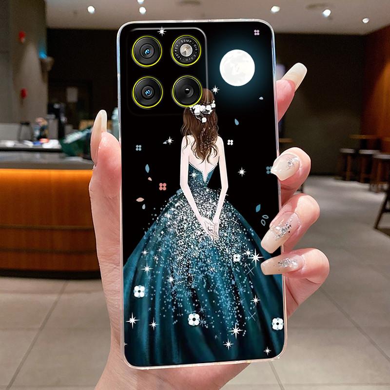Case For Motorola Edge 70 5G Casing XT2601-2 XT2603-2 Fashion Butterfly Flower Transparent Cover For Motorola Edge 70 Phone Case