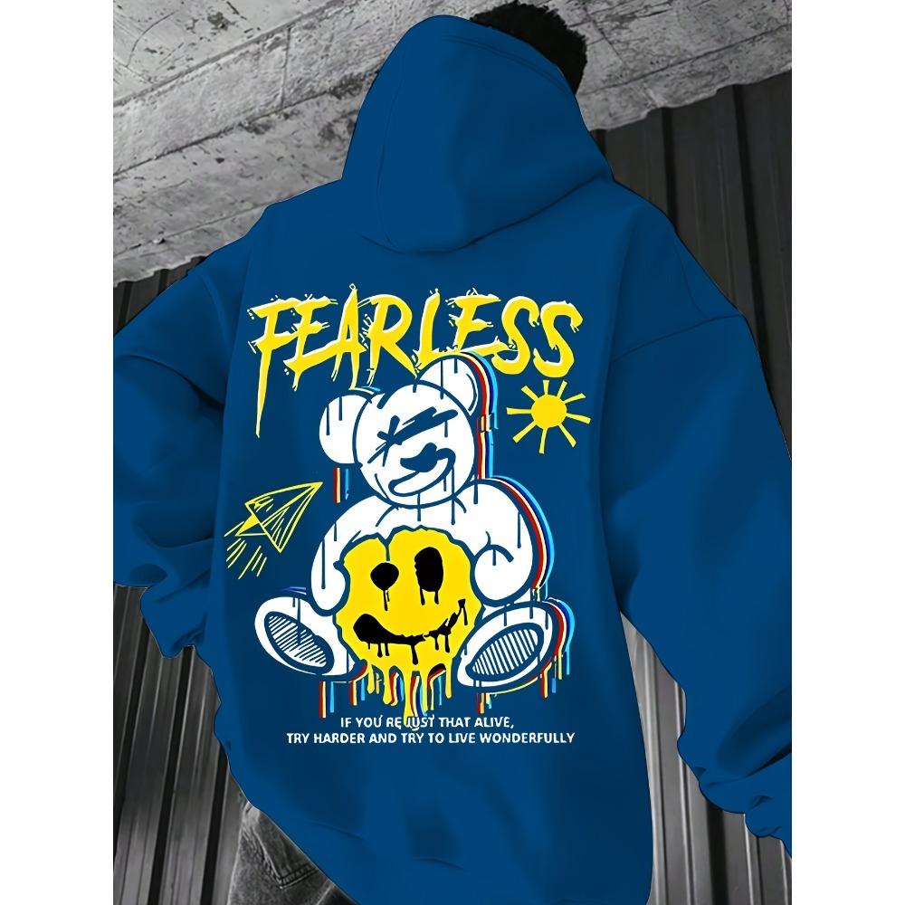 Personalized Bear Graphic Print Men's Hoodies Fashion Pullover Autumn Clothing Casual Clothes Women Tops Sweatshirts