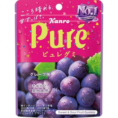 KANRO Pureed Gummy Grapes 56gCharacteristicsSweet Fruitiness and a Stylish Design Make These Gummie CharacteristicsSweet Fruitiness and a Stylish Desi