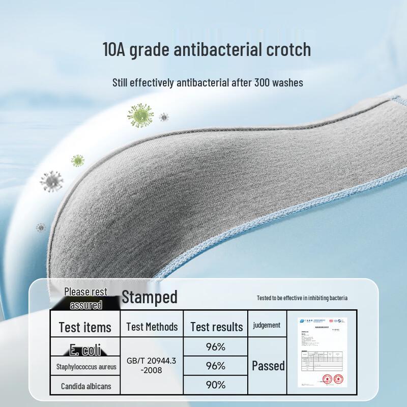 Fenteng Men's Ice Silk Seamless Breathable Antibacterial Underwear 3-Pack