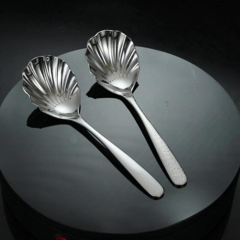 304 Stainless Steel Shell Serving Spoon Set