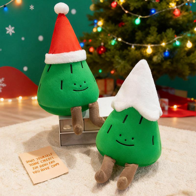 Small Plush Christmas Tree Doll Ornament - Festive Decoration & Gift