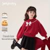 JELLYBABY Girls' Sweet Bow Plush Sweatshirt