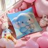 Cute Cured Animals Pictures Lovely Pillow Case Anti-Dustmite Pillowcase Invisible Zipper Silky Short Plush Sofa Cushion Cover
