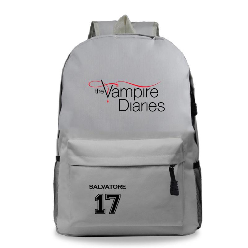 Vampire Diaries Peripheral Elementary and Secondary School Bags Grades 3-6 Casual Backpacks