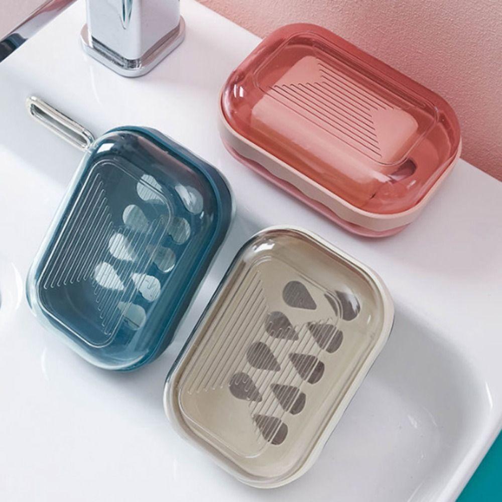 

with Lid Soap Dish Portable Soap Holders Drain Box Soap Box Travel