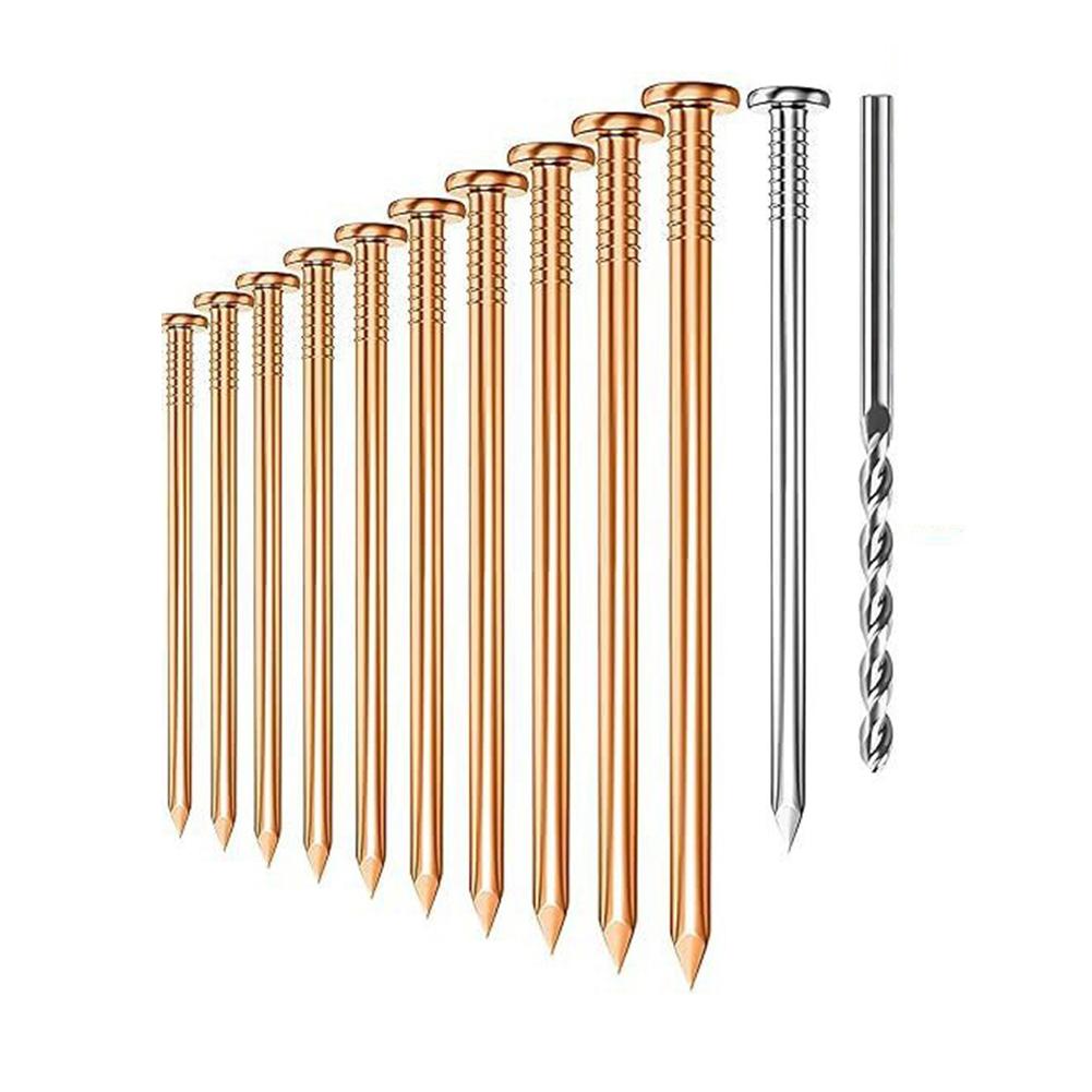 15/20/25pcs 4" Tree Killer Nails Large Copper Nails Stump Roots Removal Spikes For Killing Trees Stump Root Hardware Trees
