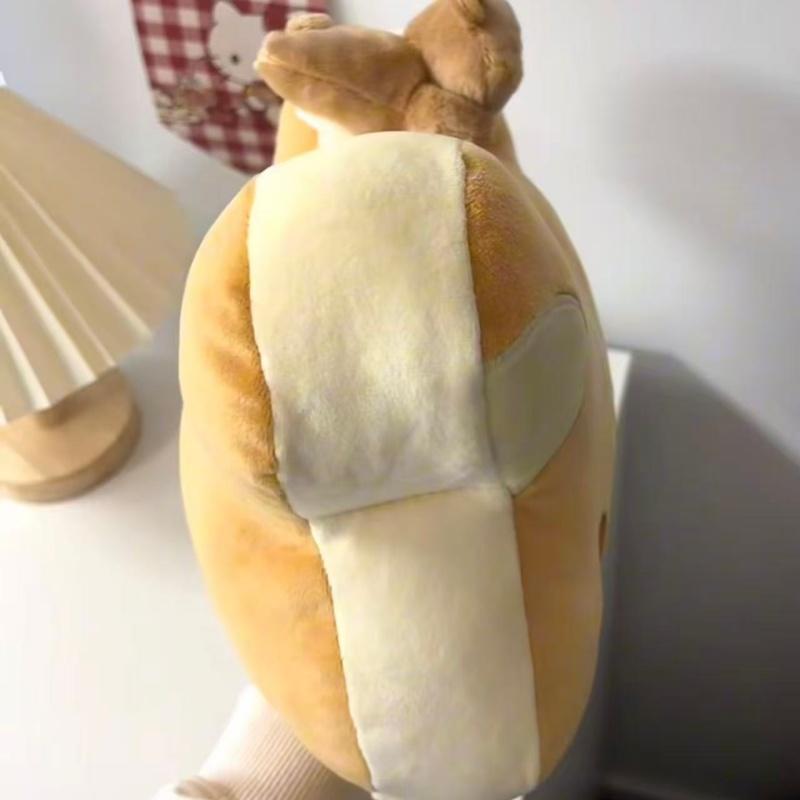 Ultra Soft Bear Face Plush Cute Toy Doll Cushion With Matching Keychain For Bedroom And Office Chair