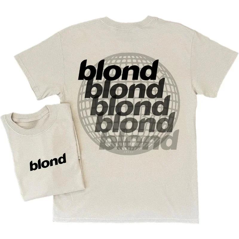 Rapper Frank Retro Graphic Cotton TShirt Unisex Women Hip Hop Ocean Album Clothing TShirt Y2k Unisex Blond Fashion Casual Top Tee