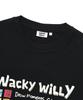 WACKY WILLY Cartoon Graphic Sweatshirt Black