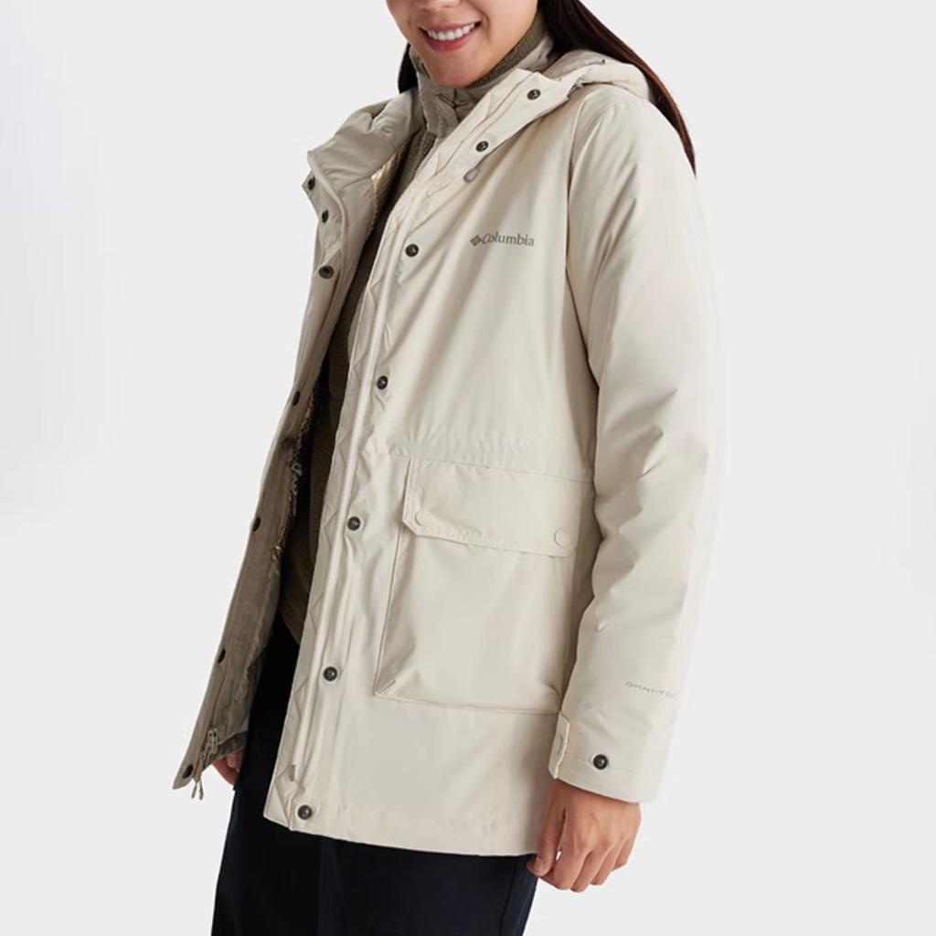 Columbia Pearl Fields Casual Warm Waterproof Versatile Comfortable Stylish Hard Shell Down Jacket Women Outerwear White XR1085-191