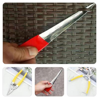 Strumenti per la tessitura del rattan per cestini in vimini Pick Metallo Leva Sedia Nastro Kit di riparazione Riparazione
