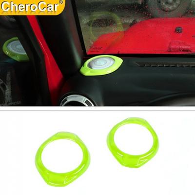 Car A-Pillar Dashboard Horn Speaker Trim Cover For Jeep Wrangler JK 15-17 Green