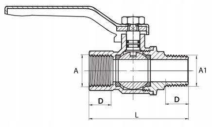 Gas Ball Valve 1 Inch Handle Female Thread