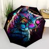 1pc Cat Cool Fashionable Automatic Opening/Closing Folding Umbrella with 8 Bones, Windproof Portable, Daily Use036