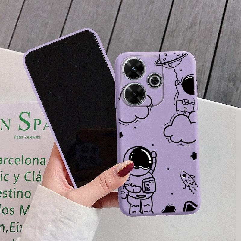 

Мягкий силиконовый чехол Astronaut Lines для Xiaomi Redmi Note 13 Pro 13C 14T Poco C65 Samsung A55 M35 S24 Huawei Honor 200 iPhone Realme противоударный чехол Honor X5b