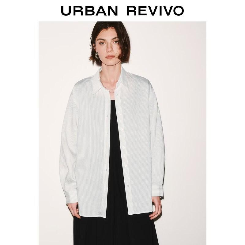 UR2026 Women's Fine Striped Button-Front Shirt