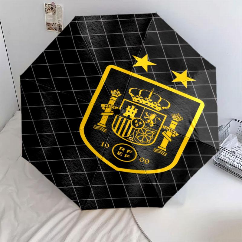Spain Art pattern, automatic folding umbrella, portable and foldable design, 8 ribs, a Christmas or birthday gift.