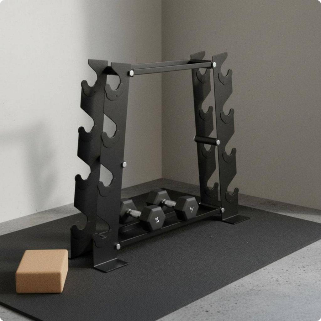 Dumbbell Rack Vertical Compact Exercise Storage for Gym