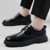 Pánské Oxfordské boty šněrovací pravá kůže britské pánské kancelářské boty pánská módní společenská obuv formální šněrovací černé boty pánské
