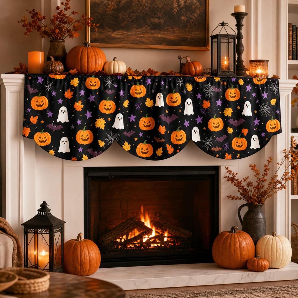 Halloween Fireplace Mantel Hanging Decor for Home