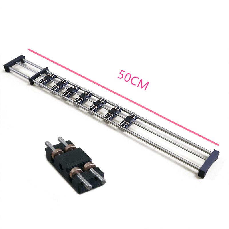1:87 Model Railway Ho Scale Train Riders Standard Track Roller Test Stand With 8 Trolleys Train Treadmill Track Bearing Plaything