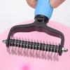 Pet Grooming Rake, Double Sided Cat Undercoat Rake Dematting Comb, Gentle Detangling Tool, Deshedding Brush for Dogs Cats Medium Long Coats