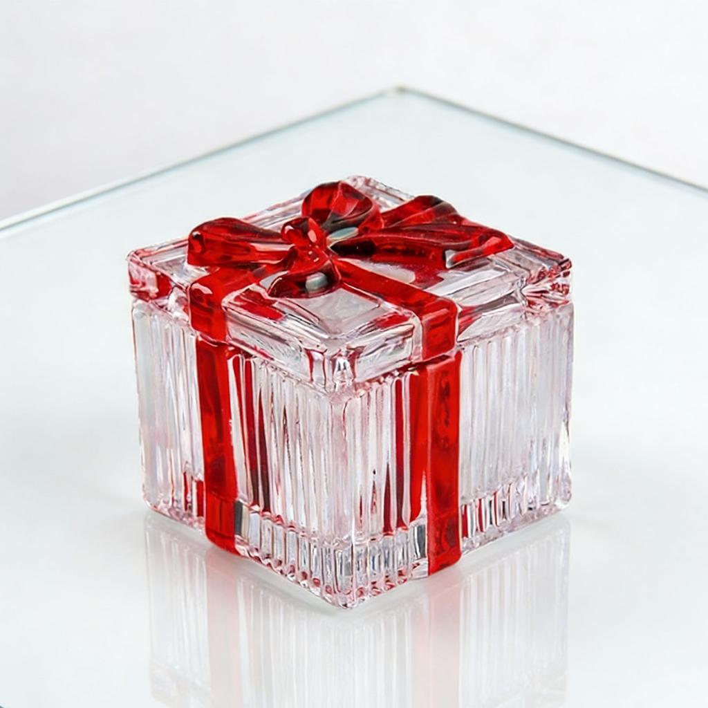 Szklana Pudełko na Biżuterię     Talerzyk z Pokrywką Vintage   Uszko Pudełko do Przechowywania Drobiazgów Biżuteria   Dekoracyjny Słoik dla Kobiet Dziewcząt