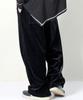 Deumakeu Velvet Laminated Single-Pleat Real Wide Pants Black