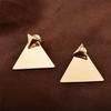 Boucles d'oreilles triangulaires géométriques simples pour femmes