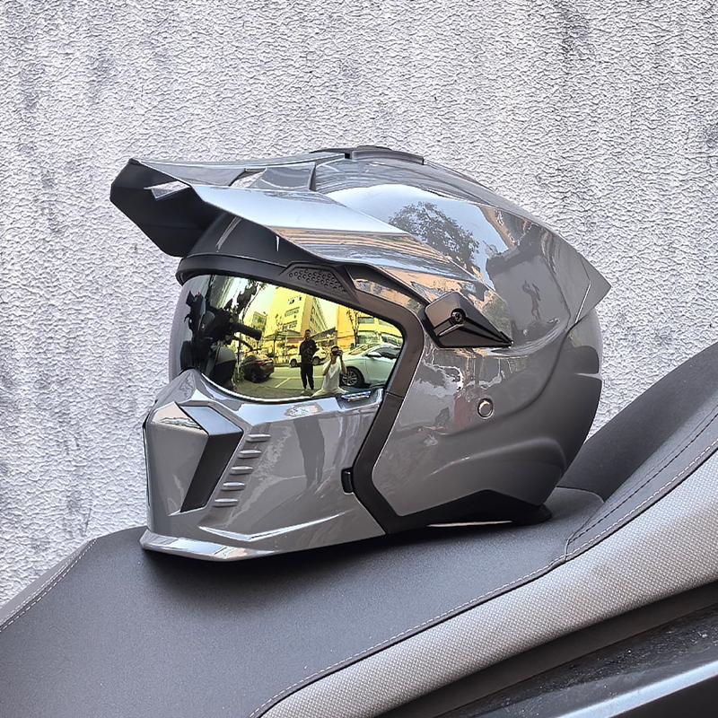 NEW ORZ-GB3 High-quality Retro Motorcycle Helmet Modular Multifunctional Combination Full Helmet Approved Personalized Warrior
