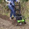 2-in-1 Gas Powered Front Tine Tiller Cultivator 79cc Engine Gear Drive Durable Steel Tines Adjustable Depth Lightweight Design
