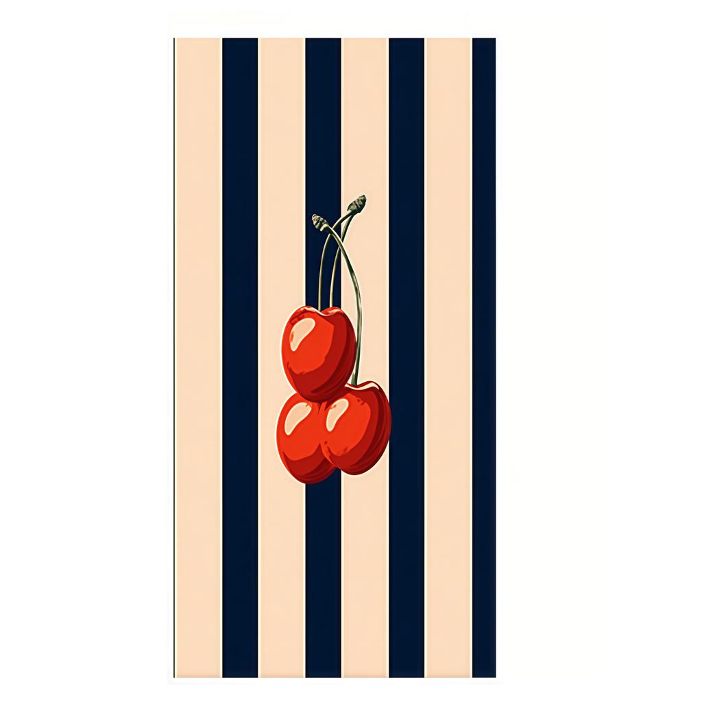 Roter Kirschen-Print Strandtuch Unisex Weiche Saugfähige Mikrofaser Für Strandurlaub Pool Camping Reise Bade-Essentials