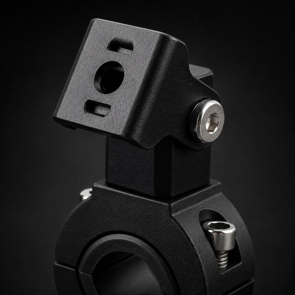 Headlight Bracket, Tube Clamp, High-performance Replacement Parts, Professional Black Aluminum Alloy