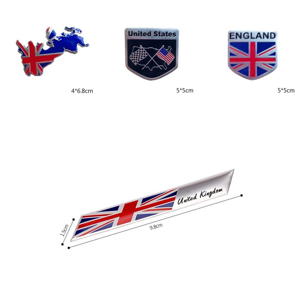 Britische Flagge 3D Stereo Autoaufkleber Für Modifizierte Karosserie Helmdekoration