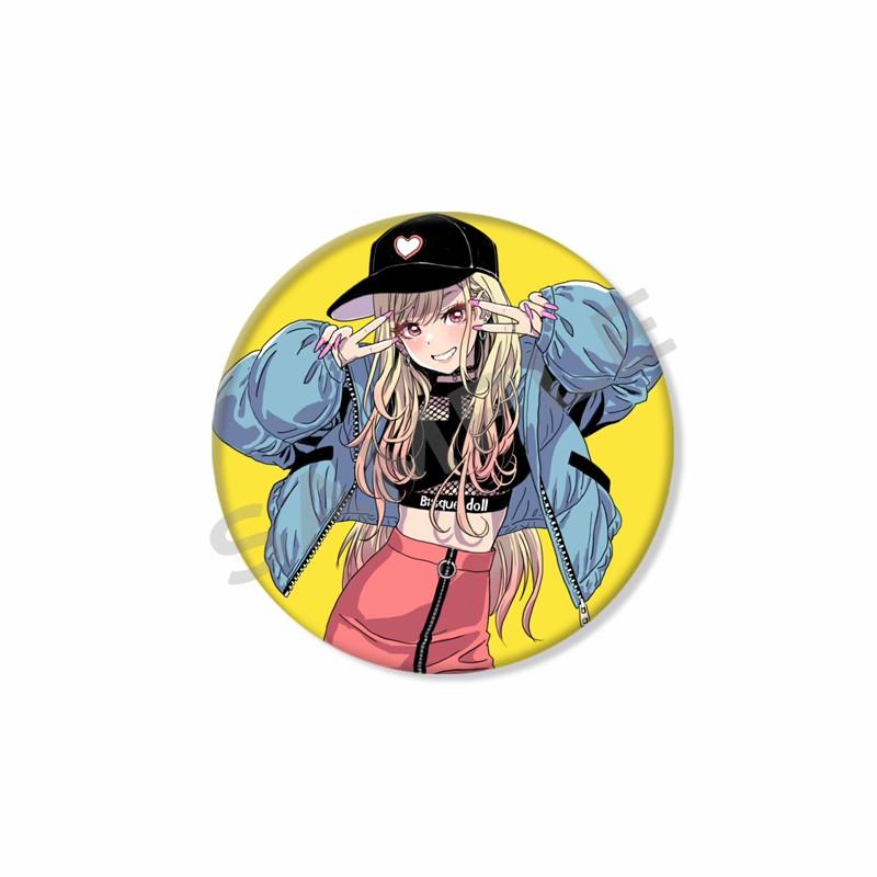 My Dress-Up Darling Anime Brooch Pin Kawaii Cartoon Figure Marin Kitagawa Badge Bag Hat Accessories Animation Peripheral Gifts