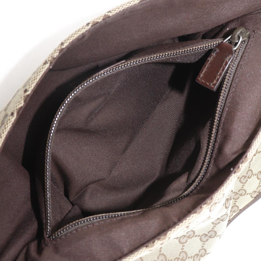 GUCCI Waist bag body bag 145851 beige GG canvas mens Used