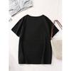 European sizes Women's Casual Short Sleeve T-Shirt with Playful Dachshund Peeking Through Torn Hole Graphic - Soft Stretch Polyester
