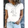 Damen Casual Kurzarm-T-Shirt 1 Stück Schwere Baumwolle - Bequemer Rundhalsausschnitt, Weiche Niedliche T-Shirts Tops